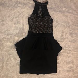 Beautiful dress with black lace top